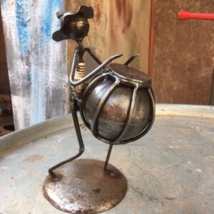 Petite Sculpture de décoration joueur de "Bendré"